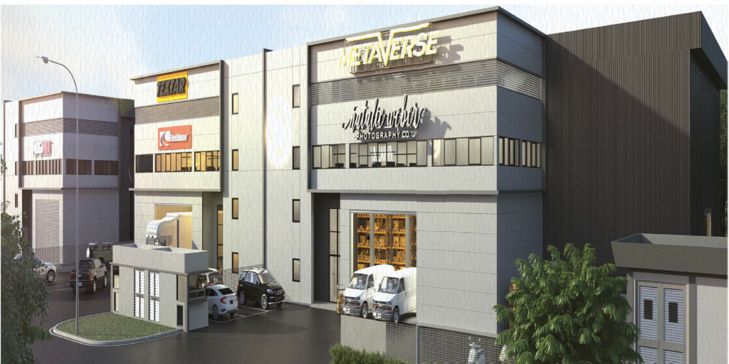 Sijangkang Entrepreneur Park warehouse exterior and corporate facade
